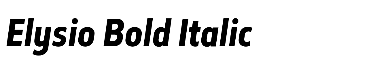 Elysio Bold Italic